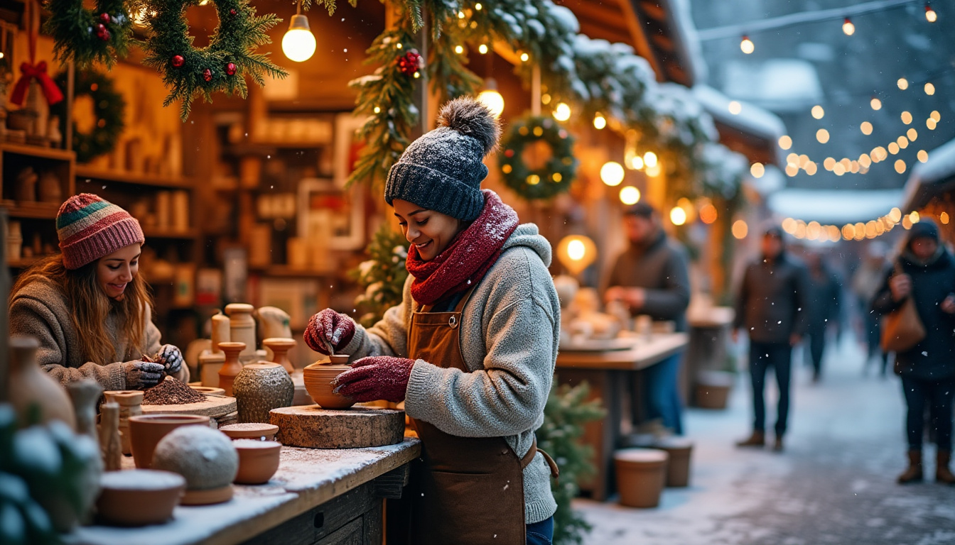 discover the unique charm of christmas through our festive showcase featuring local artisans and their exquisite holiday decorations. support small businesses and add a personal touch to your celebrations with handcrafted ornaments, wreaths, and more!