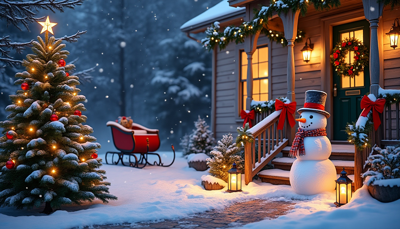 discover creative and inspiring ideas on how to create a stunning outdoor christmas decoration that will transform your home into a festive wonderland. from diy projects to enchanting lighting tips, make your holidays unforgettable!