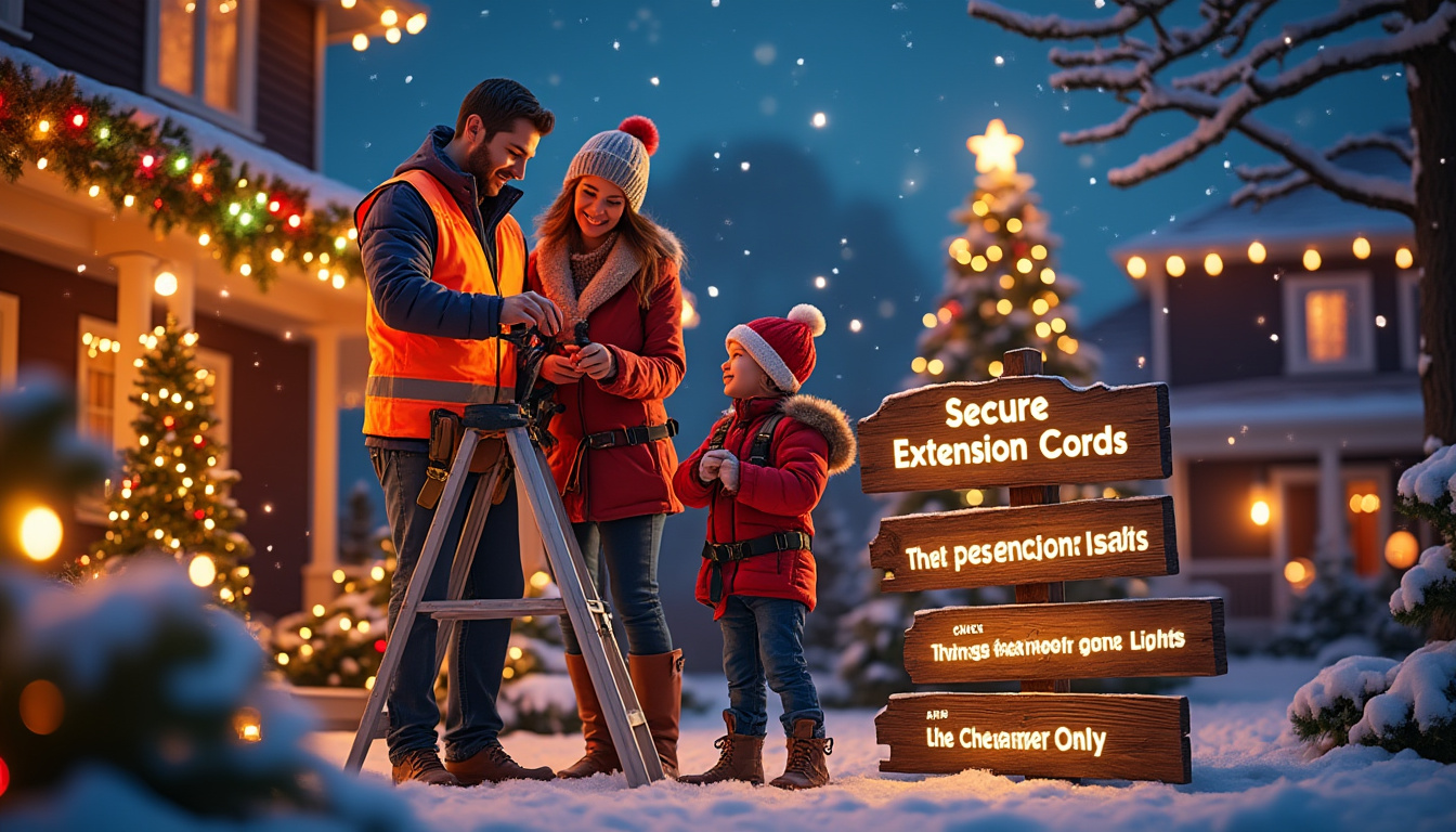 discover essential outdoor christmas decoration safety tips to ensure your holiday displays shine brightly while keeping your home and loved ones safe. learn how to properly secure lights, choose weather-resistant materials, and avoid common hazards this festive season.
